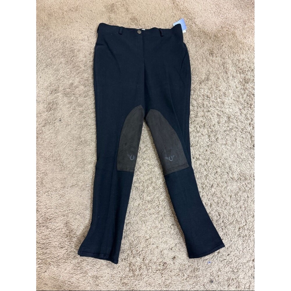 NWT Tuff Rider Starter Low Rise Pull-on Breeches Women Black size 30 Activewear
